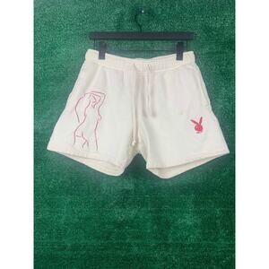 Playboy by Pacsun Sweat Shorts Men's Size S Activewear Athletic Red Bunny
